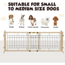 Coziwow 21-in Adjustable Extra Wide Freestanding Dog Gate, Natural Wood -PetSafe Shop Sale 665846 PT6. AC SS1800 V1668456891
