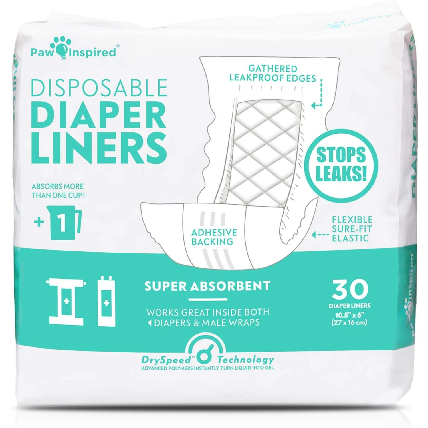 Paw Inspired Disposable Dog Diaper Liners 1 Paw Inspired Disposable Dog Diaper Liners