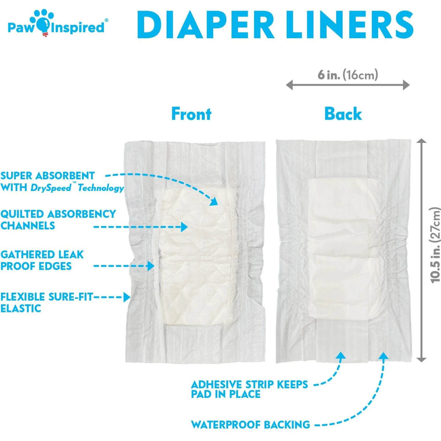 Paw Inspired Disposable Dog Diaper Liners 2 Paw Inspired Disposable Dog Diaper Liners - Image 2
