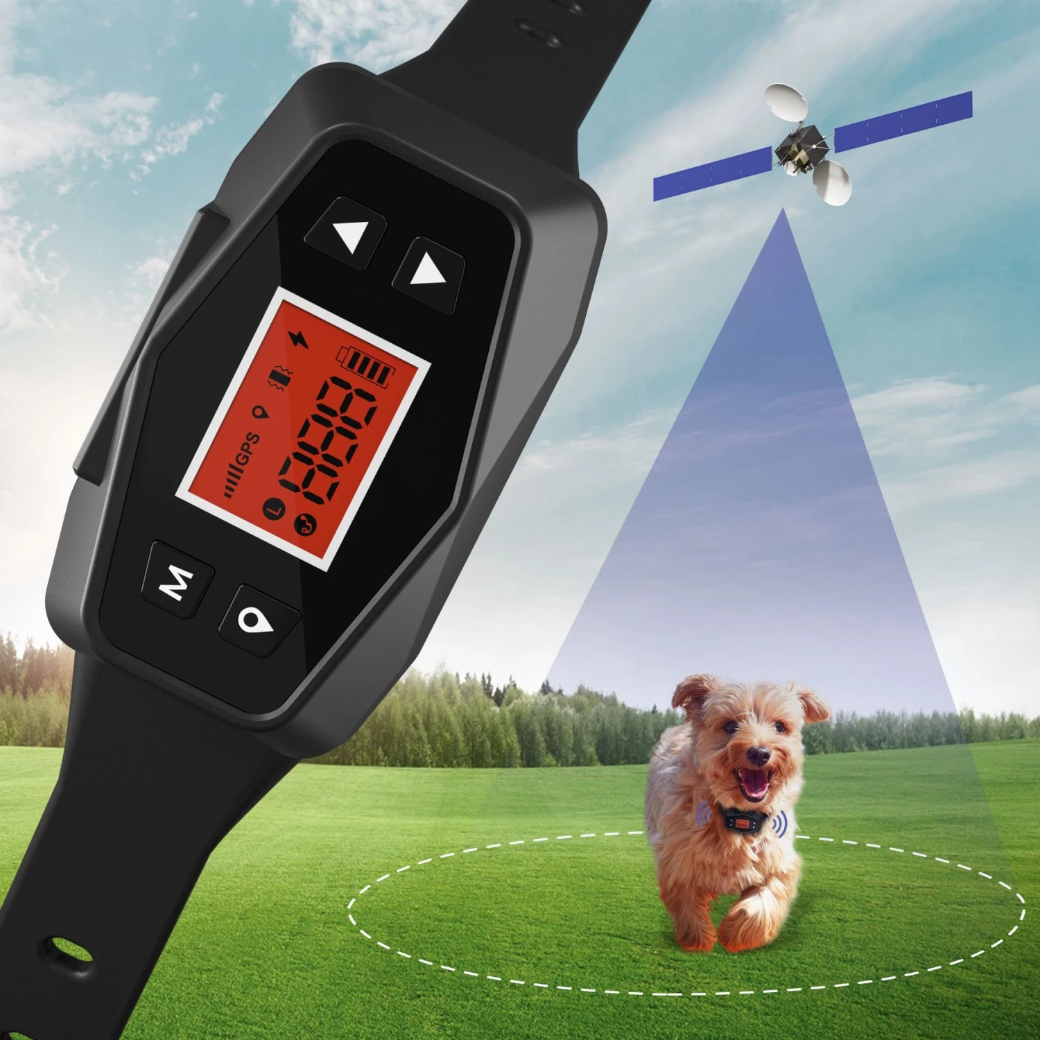 GroovyPets GPS Wireless Fence Containment System Rechargeable Shock Dog Training Collars 6 GroovyPets GPS Wireless Fence Containment System Rechargeable Shock Dog Training Collars - Image 6