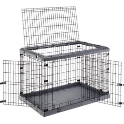 Ferplast Superior Hybrid ECO Dog Crate & Playpen, Gray -PetSafe Shop Sale 688502 PT2. AC SS1800 V1667598762