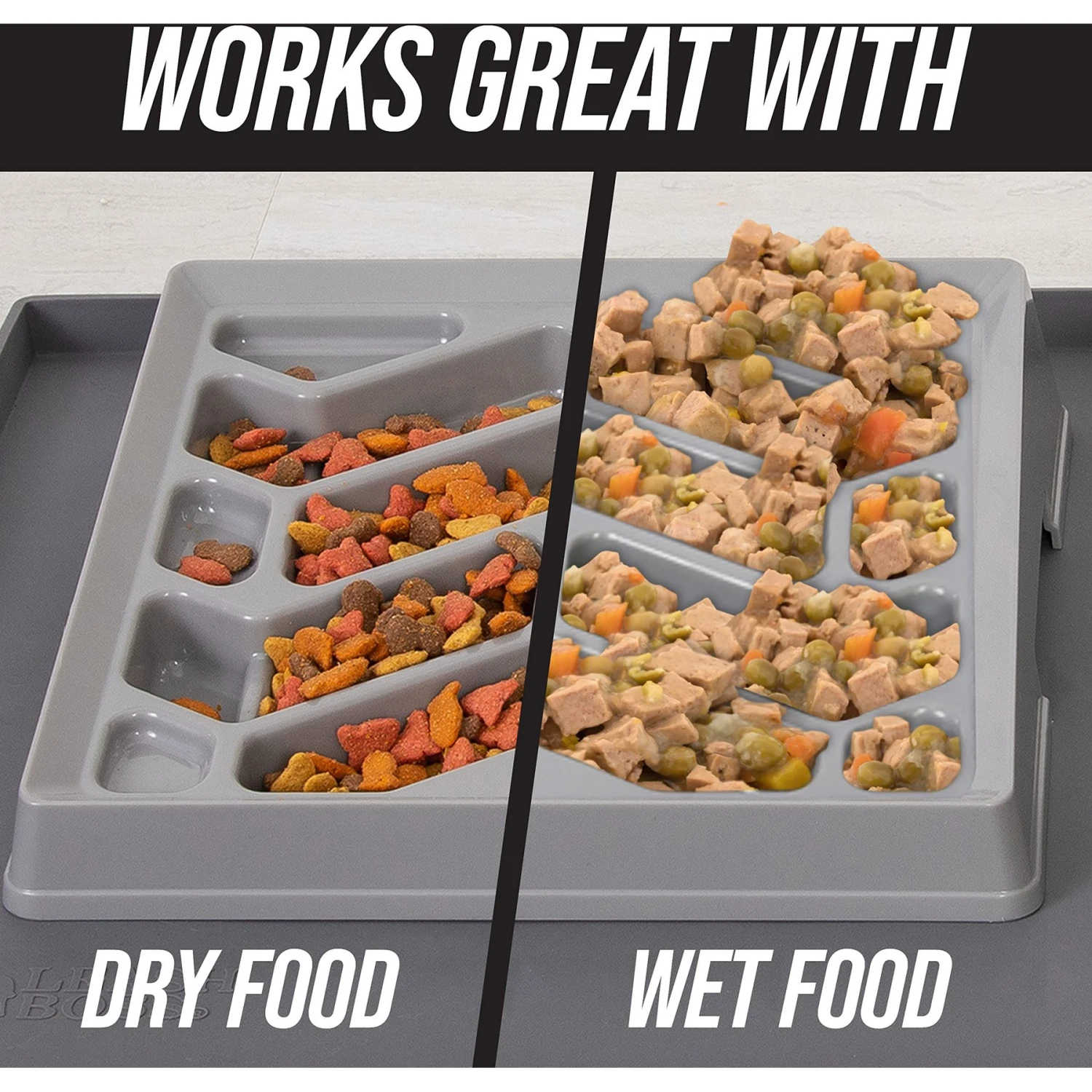 Leashboss Flat Face Slow Feeder Dog Bowl, Small/Medium 7 Leashboss Flat Face Slow Feeder Dog Bowl, Small/Medium - Image 7