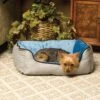 K&H Pet Products Self-Warming Two Tone Lounge Sleeper Bolster Cat & Dog Bed