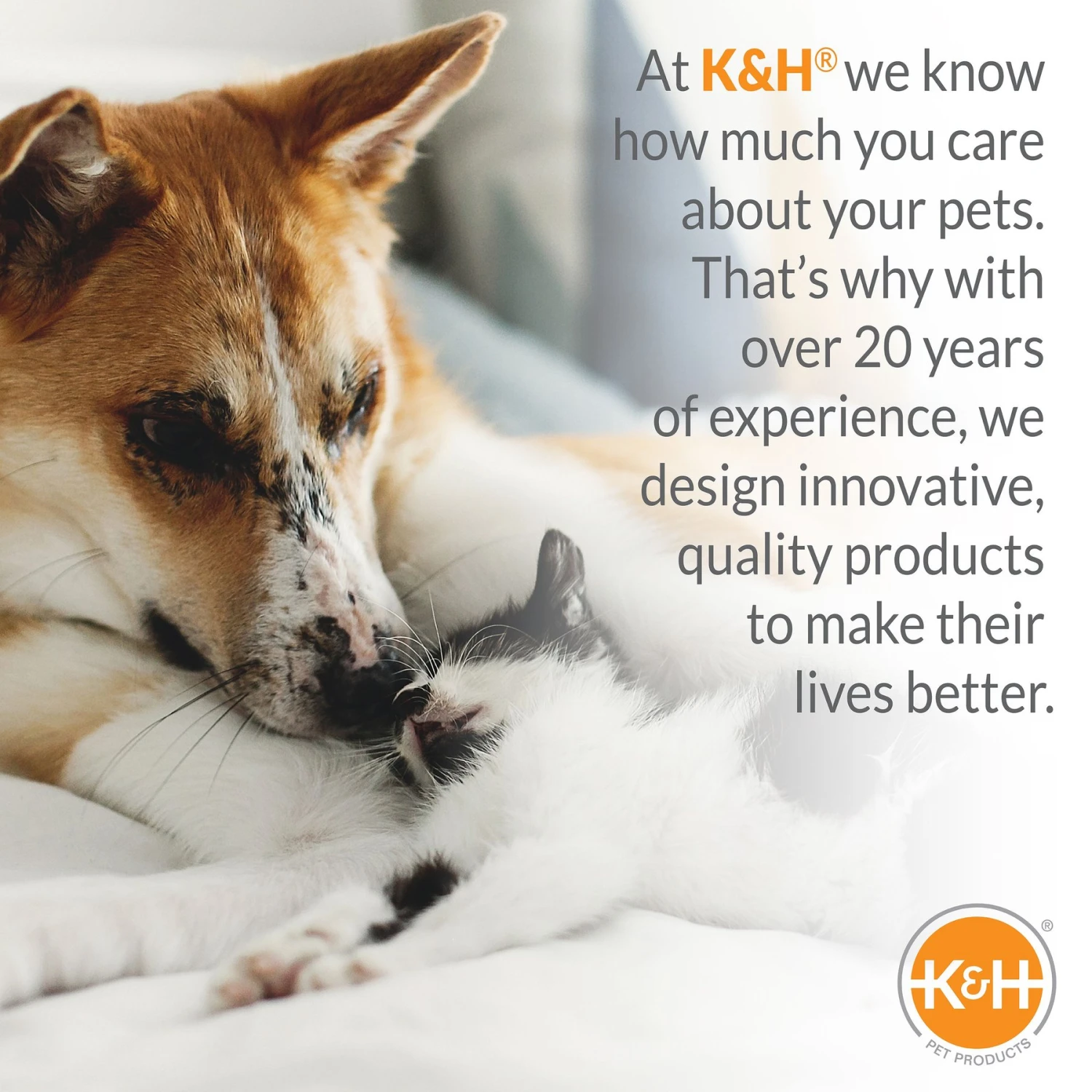 K&H Pet Products Self-Warming Two Tone Lounge Sleeper Bolster Cat & Dog Bed 5 K&H Pet Products Self-Warming Two Tone Lounge Sleeper Bolster Cat & Dog Bed - Image 5