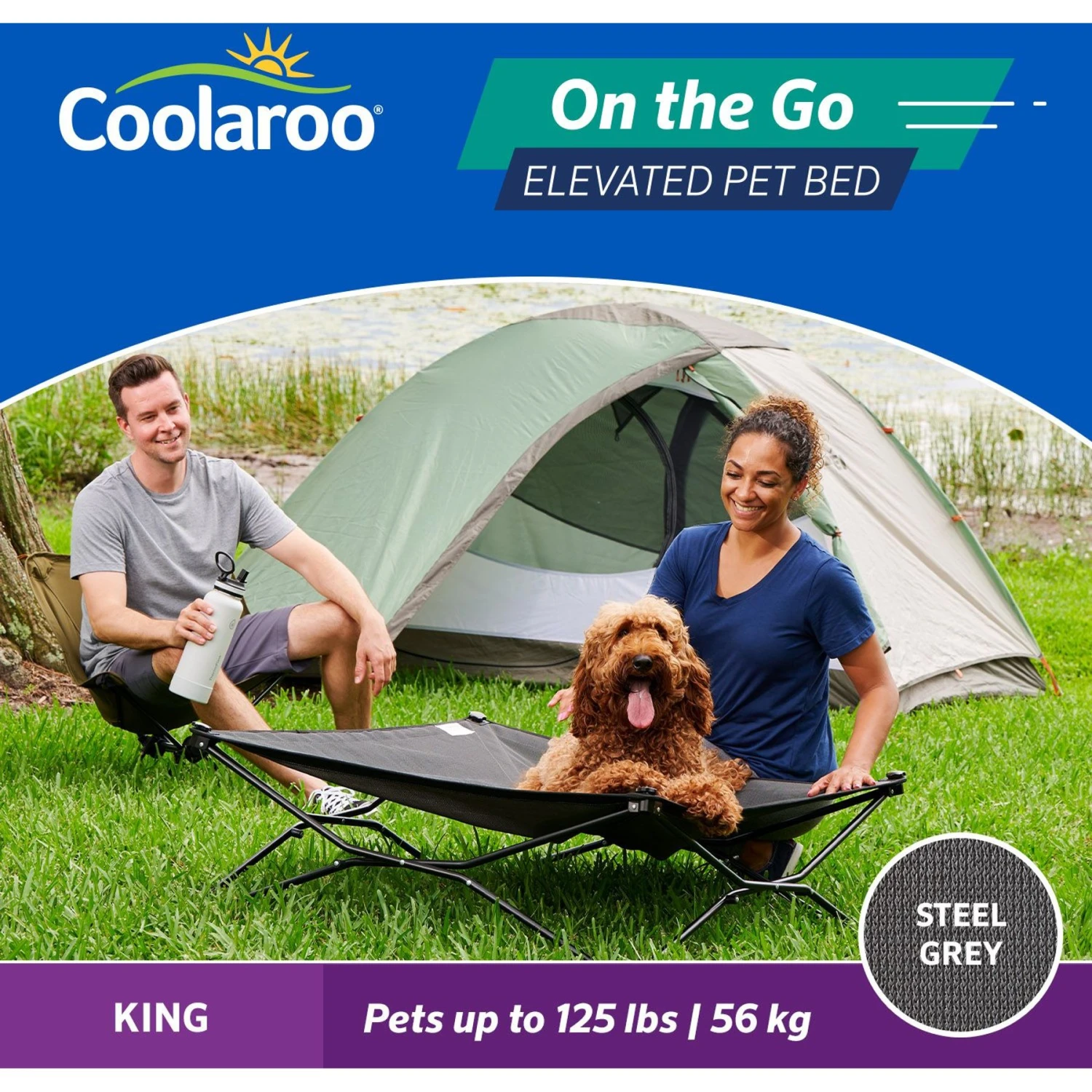 Coolaroo On The Go Elevated Cat & Dog Bed With Removable Cover 4 Coolaroo On The Go Elevated Cat & Dog Bed With Removable Cover - Image 4