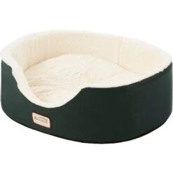 Armarkat Oval Bolster Cat & Dog Bed, Laurel Green/Ivory -PetSafe Shop Sale 70076 PT2. AC SS1800 V1566245306
