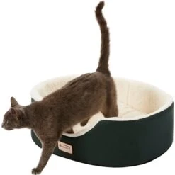 Armarkat Oval Bolster Cat & Dog Bed, Laurel Green/Ivory -PetSafe Shop Sale 70076 PT4. AC SS1800 V1566245327