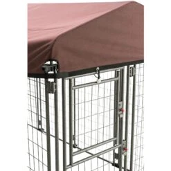 TRIXIE Deluxe Outdoor Dog Kennel With Cover, XX-Large, Black/Burgundy -PetSafe Shop Sale 701438 PT4. AC SS1800 V1668551000