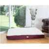 Armarkat Dog Pillow Bed With Removable Cover, Burgundy/Ivory