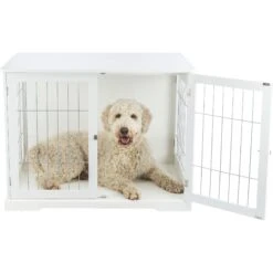 TRIXIE Wood & Wire Furniture Side Table Pet Crate, Large -PetSafe Shop Sale 701486 PT2. AC SS1800 V1668550640
