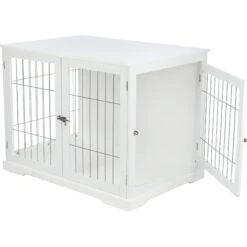 TRIXIE Wood & Wire Furniture Side Table Pet Crate, Large -PetSafe Shop Sale 701486 PT4. AC SS1800 V1668547494