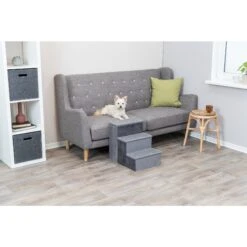 TRIXIE Velour Foldable Cat & Dog Stairs With Storage, Gray -PetSafe Shop Sale 701518 PT2. AC SS1800 V1668550700