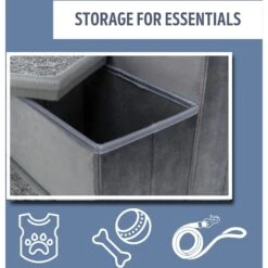 TRIXIE Velour Foldable Cat & Dog Stairs With Storage, Gray -PetSafe Shop Sale 701518 PT5. AC SS1800 V1668549990