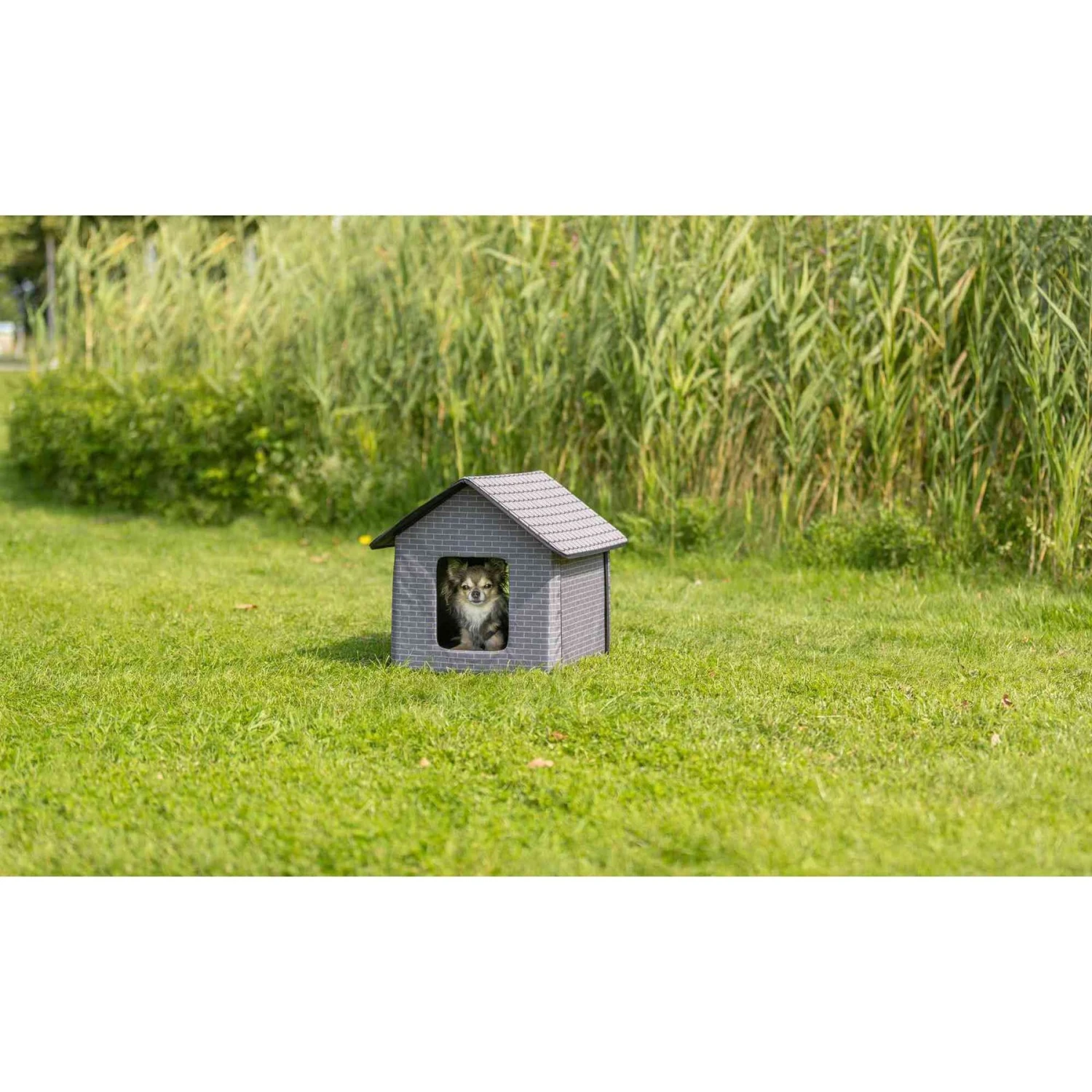 TRIXIE Insulated Outdoor Cat & Dog House, Gray 3 TRIXIE Insulated Outdoor Cat & Dog House, Gray - Image 3