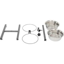 Iconic Pet Adjustable Stainless Steel Elevated Dog Bowl, H Design -PetSafe Shop Sale 701886 PT8. AC SS1800 V1668110957