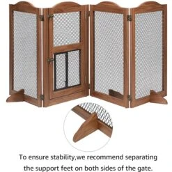 Unipaws 4 Panel Wire Mesh Dog & Cat Gate With Small Pet Door, Walnut, Large 13 Unipaws 4 Panel Wire Mesh Dog & Cat Gate With Small Pet Door, Walnut, Large -PetSafe Shop Sale 704534 PT6. AC SS1800 V1670426118