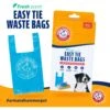 Arm & Hammer Disposable Handle Easy Tie Waste Bags, Blue