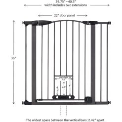MyPet Tall Deco Easypass Cat & Dog Gate, Graphite 15 MyPet Tall Deco Easypass Cat & Dog Gate, Graphite -PetSafe Shop Sale 711806 PT7. AC SS1800 V1670437541