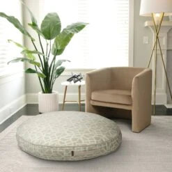 Bark And Slumber Biscuit Plush Round Eco Friendly Fabric Lounger Dog Bed -PetSafe Shop Sale 717094 PT6. AC SS1800 V1671475152