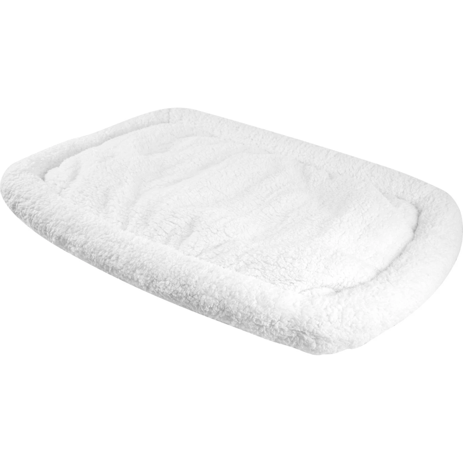 HappyCare Textiles Classic Warm Sherpa Cat & Dog Crate Bolster, White 3 HappyCare Textiles Classic Warm Sherpa Cat & Dog Crate Bolster, White - Image 3