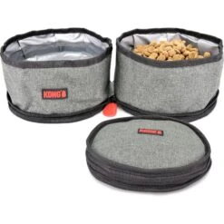 KONG Fold-Up Double Dog Bowl -PetSafe Shop Sale 721518 PT3. AC SS1800 V1671032957