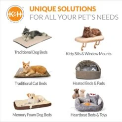 K&H Pet Products Thermo-Pet Cuddle Cushion Indoor Heated Bolster Cat & Dog Bed, Mocha -PetSafe Shop Sale 72252 PT8. AC SS1800 V1613068403