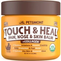 Petsmont Organic Touch & Heal Dog Paw Balm, 2-oz Jar + 2 Items 14 Petsmont Organic Touch & Heal Dog Paw Balm, 2-oz Jar + 2 Items -PetSafe Shop Sale 728126 PT5. AC SS1800 V1669907998