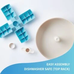 Pet Dream House SPIN Interactive Windmill Style Easy Level Slow Feeder Dog Bowl, Blue -PetSafe Shop Sale 731870 PT5. AC SS1800 V1678737924