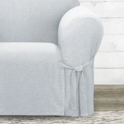 Sure Fit Farmhouse Armchair Basketweave One Piece Slipcover With Ties Dog & Cat Cover -PetSafe Shop Sale 739214 PT2. AC SS1800 V1676913891