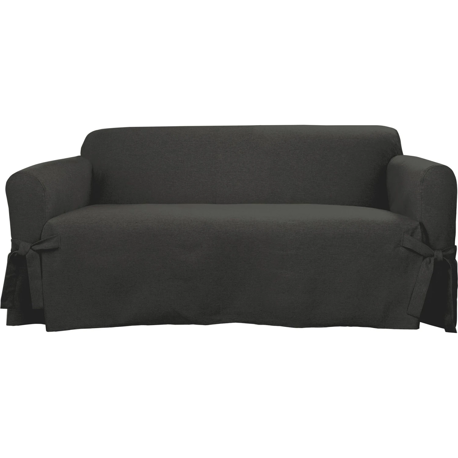 Sure Fit Farmhouse Loveseat Basketweave One Piece Slipcover With Ties Dog & Cat Cover 1 Sure Fit Farmhouse Loveseat Basketweave One Piece Slipcover With Ties Dog & Cat Cover