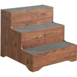 Unipaws Wooden Three-Story Dog Ladder, Walnut -PetSafe Shop Sale 739438 PT2. AC SS1800 V1671222469