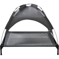 Max & Marlow Go Gear Outdoor Elevated Cat & Dog Bed Mat, Gray, Medium