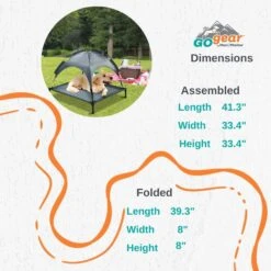 Max & Marlow Go Gear Outdoor Elevated Cat & Dog Bed Mat, Gray, Medium -PetSafe Shop Sale 741902 PT2. AC SS1800 V1674068984