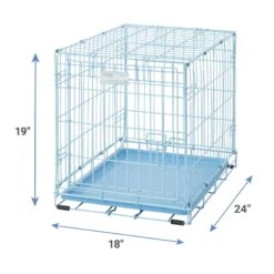 MidWest ICrate Single Door Collapsible Wire Dog Crate, Blue -PetSafe Shop Sale 74292 PT2. AC SS1800 V1566319937