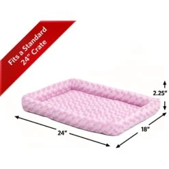 MidWest Quiet Time Fashion Plush Bolster Dog Crate Mat, Pink -PetSafe Shop Sale 74336 PT5. AC SS1800 V1542224591