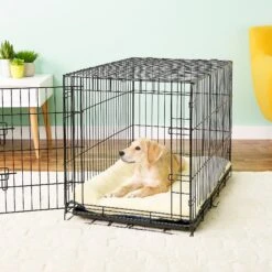 MidWest Quiet Time Fleece Reversible Dog Crate Mat, Blue Paw Print 9 MidWest Quiet Time Fleece Reversible Dog Crate Mat, Blue Paw Print -PetSafe Shop Sale 74365 PT3. AC SS1800 V1542225482