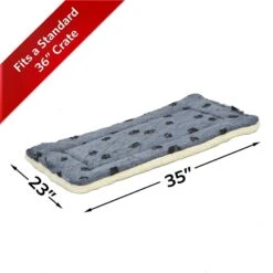 MidWest Quiet Time Fleece Reversible Dog Crate Mat, Blue Paw Print 10 MidWest Quiet Time Fleece Reversible Dog Crate Mat, Blue Paw Print -PetSafe Shop Sale 74365 PT4. AC SS1800 V1542225484
