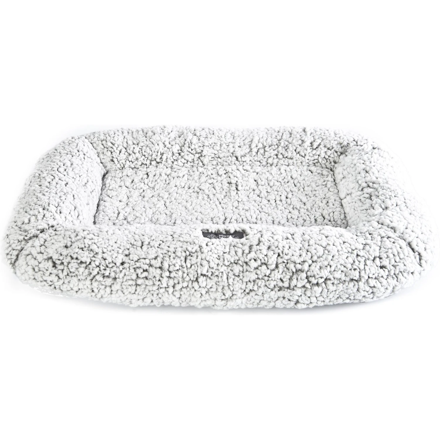 Max & Marlow Plush Sherpa Bolstered Crate Dog & Cat Bed, Gray, Small 1 Max & Marlow Plush Sherpa Bolstered Crate Dog & Cat Bed, Gray, Small