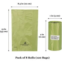 SunGrow Dog & Cat Poop Bags, Waste Disposal Rolls Refills, Unscented, 120 Count -PetSafe Shop Sale 753062 PT2. AC SS1800 V1673451376