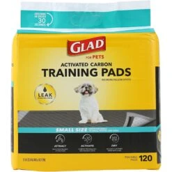 Glad For Pets Carbon Activated Training Dog Potty Pads, Small