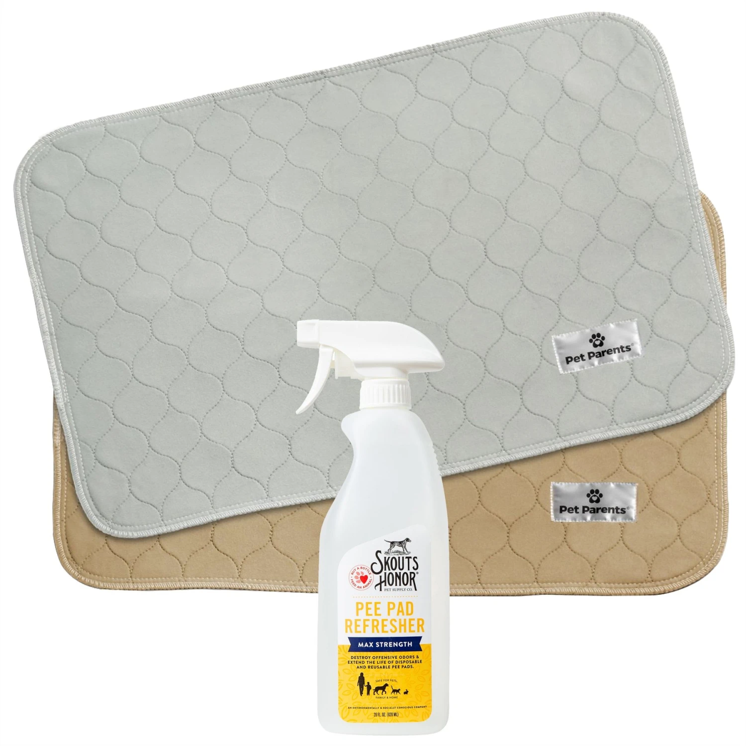 Skout's Honor Dog Pee Pad Refresher Spray, 28-oz Bottle & Pet Parents Pawtect Pads Washable Dog & Cat Pee Pads 1 Skout's Honor Dog Pee Pad Refresher Spray, 28-oz Bottle & Pet Parents Pawtect Pads Washable Dog & Cat Pee Pads