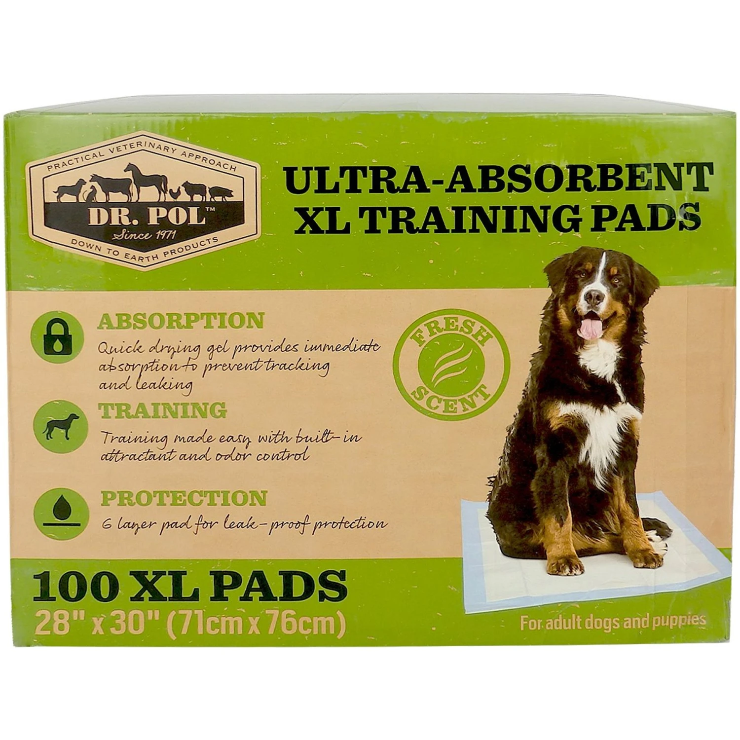 Dr. Pol 28x30-in Fresh Scent Dog Training Pad 1 Dr. Pol 28x30-in Fresh Scent Dog Training Pad