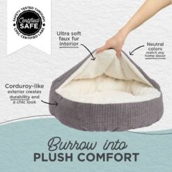 Best Friends By Sheri Cozy Cuddler Mason Microfiber Hooded Blanket Cat & Dog Bed -PetSafe Shop Sale 774094 PT2. AC SS1800 V1678738455