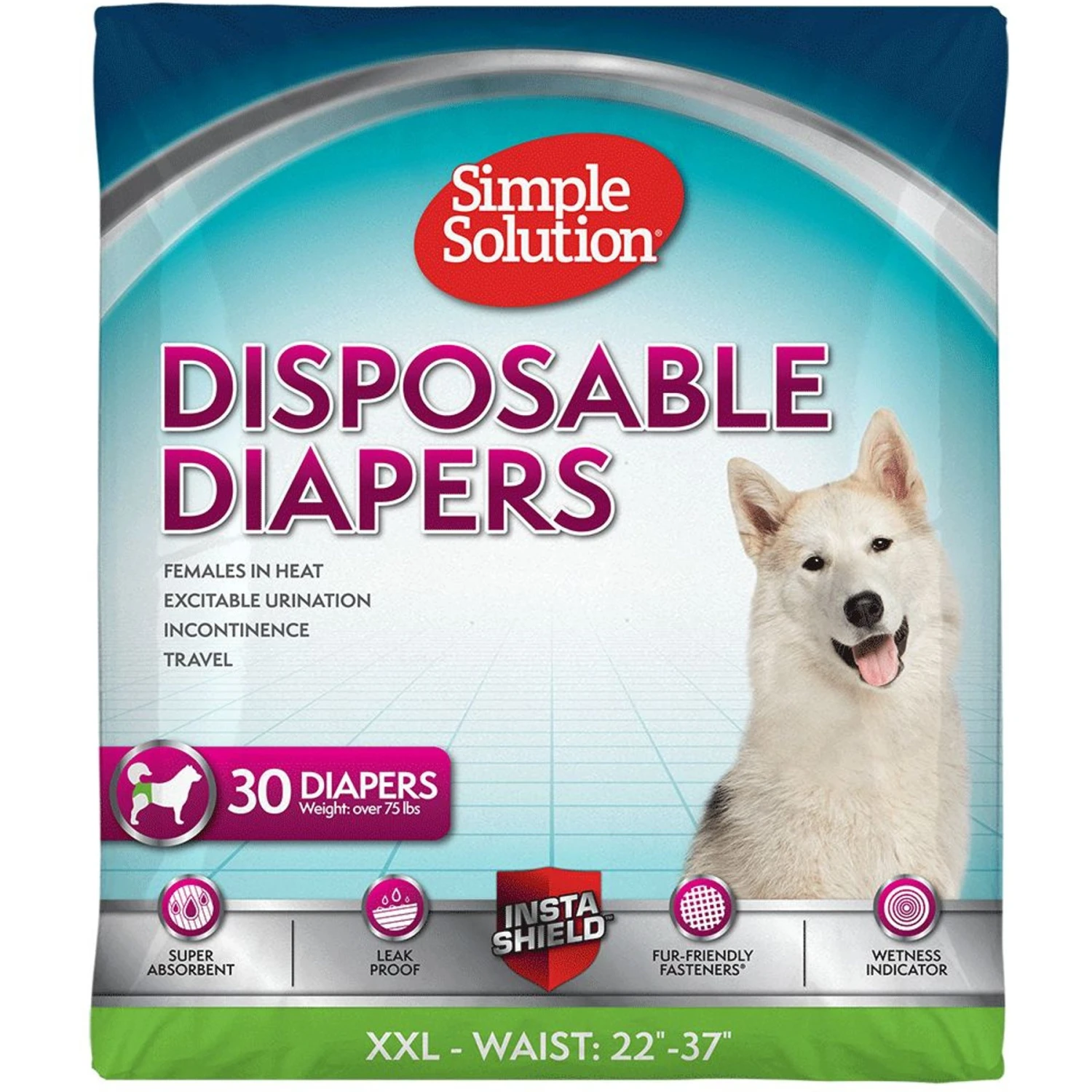 Simple Solution Disposable Female Dog Diapers & Fruitables Pumpkin SuperBlend Digestive Dog & Cat Supplement 2 Simple Solution Disposable Female Dog Diapers & Fruitables Pumpkin SuperBlend Digestive Dog & Cat Supplement - Image 2