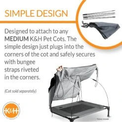K&H Pet Products Canopy Add On For Elevated Dog Bed 8 K&H Pet Products Canopy Add On For Elevated Dog Bed -PetSafe Shop Sale 78461 PT2. AC SS1800 V1624629492