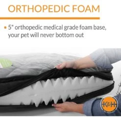K&H Pet Products Feather-Top Orthopedic Pillow Dog Bed, Charcoal -PetSafe Shop Sale 78519 PT2. AC SS1800 V1637626643