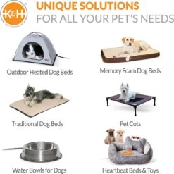 K&H Pet Products Feather-Top Orthopedic Pillow Dog Bed, Charcoal -PetSafe Shop Sale 78519 PT7. AC SS1800 V1637623712