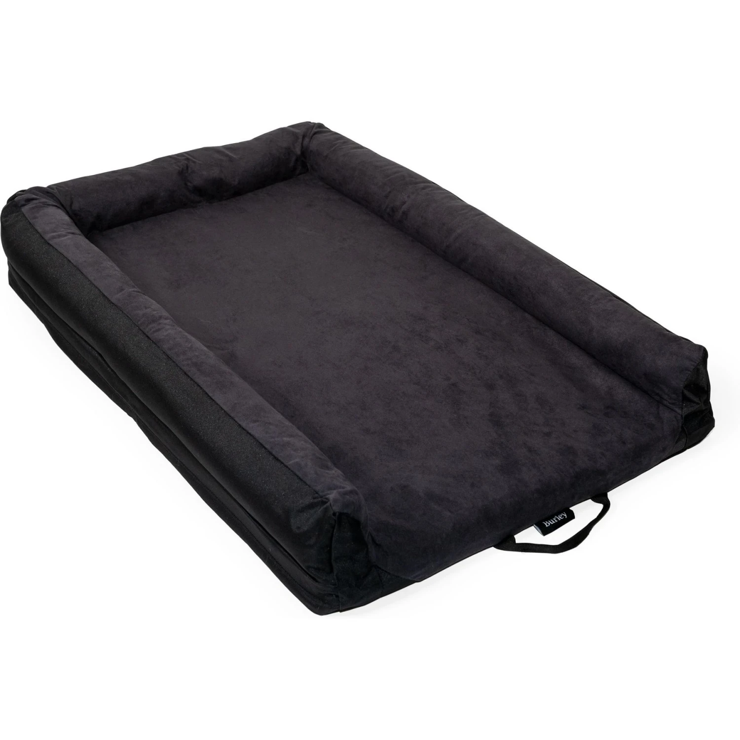 Burley Bolster Cat & Dog Bed With Removable Cover, Gray/Black 1 Burley Bolster Cat & Dog Bed With Removable Cover, Gray/Black