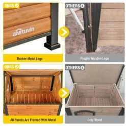 Aivituvin Strong Iron Frame Outdoor Dog House With Porch, Small -PetSafe Shop Sale 812766 PT3. AC SS1800 V1679591652