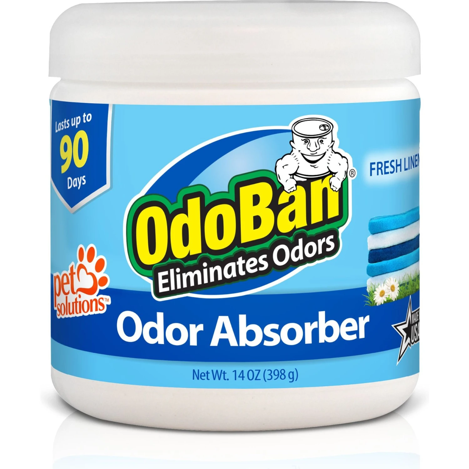 OdoBan Solid Odor Absorber Fresh Linen Deodorizer, 14-oz Jar 1 OdoBan Solid Odor Absorber Fresh Linen Deodorizer, 14-oz Jar
